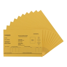 Classmates Record Folder - A4 - Yellow - Pack of 10